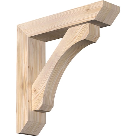 Ekena Millwork Legacy Slat Smooth Bracket w/ Offset Brace, Douglas Fir, 5 1/2"W x 24"D x 24"H BKT0604X24X24LEC06SDF